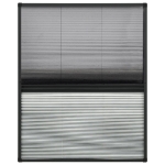 Zanzariera Plissettata in Alluminio 60x80 cm con Tendina