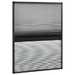 Zanzariera Plissettata in Alluminio 60x80 cm con Tendina