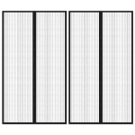 Tende Antimosche 2 pz per Porte con Magneti Nere 200x80 cm