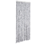 Zanzariera Bianco e Grigio 56x200 cm Ciniglia