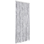 Zanzariera Grigio e Bianco 90x200 cm Ciniglia