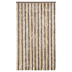 Tenda Antimosche Marrone Scuro e Beige 100x200 cm in Ciniglia