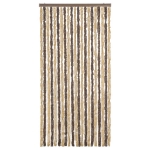Tenda Antimosche Marrone Scuro e Beige 90x200 cm in Ciniglia