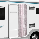 Tenda Antimosche Grigio Argento e Rosa 56x185 cm in Ciniglia