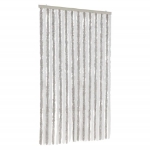 Tenda Antimosche Grigia Chiaro e Bianca 100x230 cm in Ciniglia