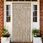 Tenda Antimosche Marrone Scuro e Beige 118x220 cm in Ciniglia