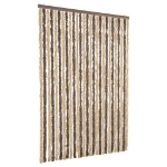 Tenda Antimosche Marrone Scuro e Beige 118x220 cm in Ciniglia
