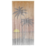 Tenda Antimosche per Porte Stampa Palma 90x220 cm Bambù