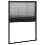 Zanzariera Plissettata Finestre Alluminio Antracite 80x120 cm