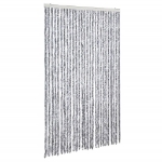 Zanzariera Bianco e Grigio 118x220 cm Ciniglia