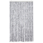 Zanzariera Bianco e Grigio 118x220 cm Ciniglia