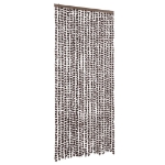 Zanzariera Marrone e Bianca 90x220 cm Ciniglia
