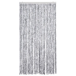 Zanzariera Bianco e Grigio 100x220 cm Ciniglia