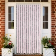 Tenda Antimosche Grigio Argento e Rosa 100x200 cm in Ciniglia