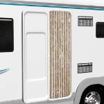 Tenda Antimosche Marrone Scuro e Beige 56x185 cm in Ciniglia