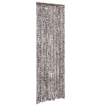 Tenda Antimosche Marrone e Bianca 56x200 cm in Ciniglia