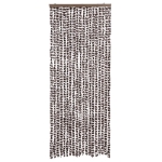 Tenda Antimosche Marrone e Bianca 56x200 cm in Ciniglia