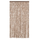 Tenda Antimosche Beige e Marrone Scuro 100x230 cm in Ciniglia