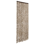 Tenda Antimosche Beige e Marrone 56x200 cm in Ciniglia