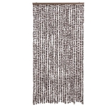 Tenda Antimosche Marrone e Bianca 100x200 cm in Ciniglia