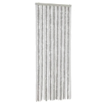 Tenda Antimosche Grigio Chiaro e Bianco 56x185 cm in Ciniglia