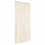 Tenda Antimosche Beige e Bianca 56x185 cm in Ciniglia