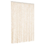 Tenda Antimosche Beige e Bianca 118x220 cm in Ciniglia