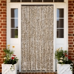 Tenda Antimosche Beige e Marrone 118x220 cm in Ciniglia