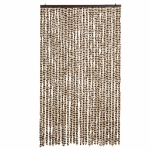 Tenda Antimosche Beige e Marrone 118x220 cm in Ciniglia