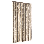Tenda Antimosche Marrone Scuro e Beige 100x220 cm in Ciniglia