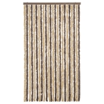 Tenda Antimosche Marrone Scuro e Beige 100x220 cm in Ciniglia