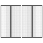 Tende Antimosche 2 pz per Porte con Magneti Nere 220x130 cm