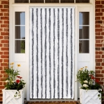 Zanzariera Grigio e Bianco 90x220 cm Ciniglia