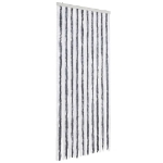 Zanzariera Grigio e Bianco 90x220 cm Ciniglia