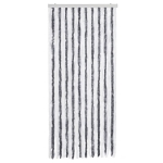 Zanzariera Grigio e Bianco 90x220 cm Ciniglia