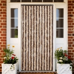 Zanzariera Beige e Marrone Chiaro 100x220 cm Ciniglia