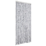 Zanzariera Bianco e Grigio 90x220 cm Ciniglia