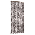 Zanzariera Marrone e Bianco 100x220 cm Ciniglia