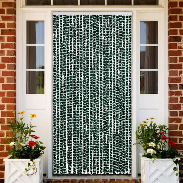 Zanzariera Verde e Bianco 100x220 cm Ciniglia
