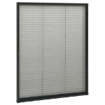 Zanzariera Plissettata Finestre in Alluminio Antracite 80x100cm
