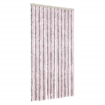 Tenda Antimosche Grigio Argento e Rosa 100x220 cm in Ciniglia
