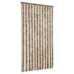Tenda Antimosche Marrone Scuro e Beige 100x230 cm in Ciniglia