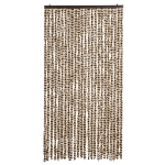 Tenda Antimosche Beige e Marrone 100x230 cm in Ciniglia