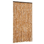 Tenda Antimosche Ocra e Bianca 100x230 cm in Ciniglia