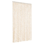 Tenda Antimosche Beige e Bianca 100x220 cm in Ciniglia