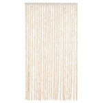 Tenda Antimosche Beige e Bianca 100x220 cm in Ciniglia