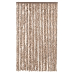 Tenda Antimosche Beige e Marrone Scuro 118x220 cm in Ciniglia