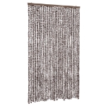 Tenda Antimosche Marrone e Bianca 118x220 cm in Ciniglia
