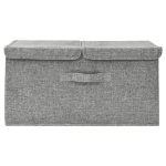 Scatola Portaoggetti in Tessuto 50x30x25 cm Grigio