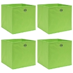 Scatole Portaoggetti 4pz Verdi 32x32x32 cm Tessuto